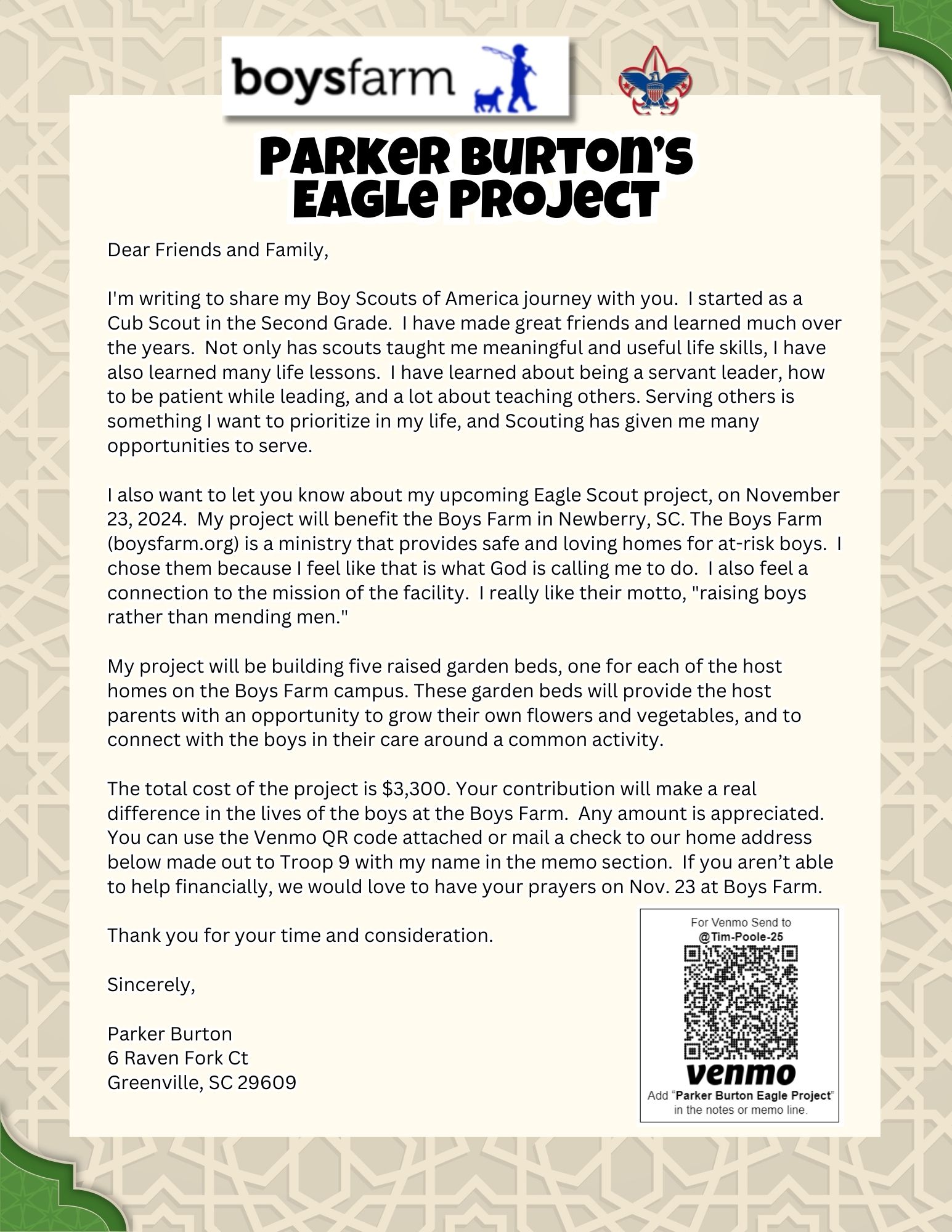 Eagle Project Flyer